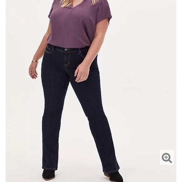 SLIM BOOT JEAN - VINTAGE STRETCH DARK WASH - Picture 3 of 5